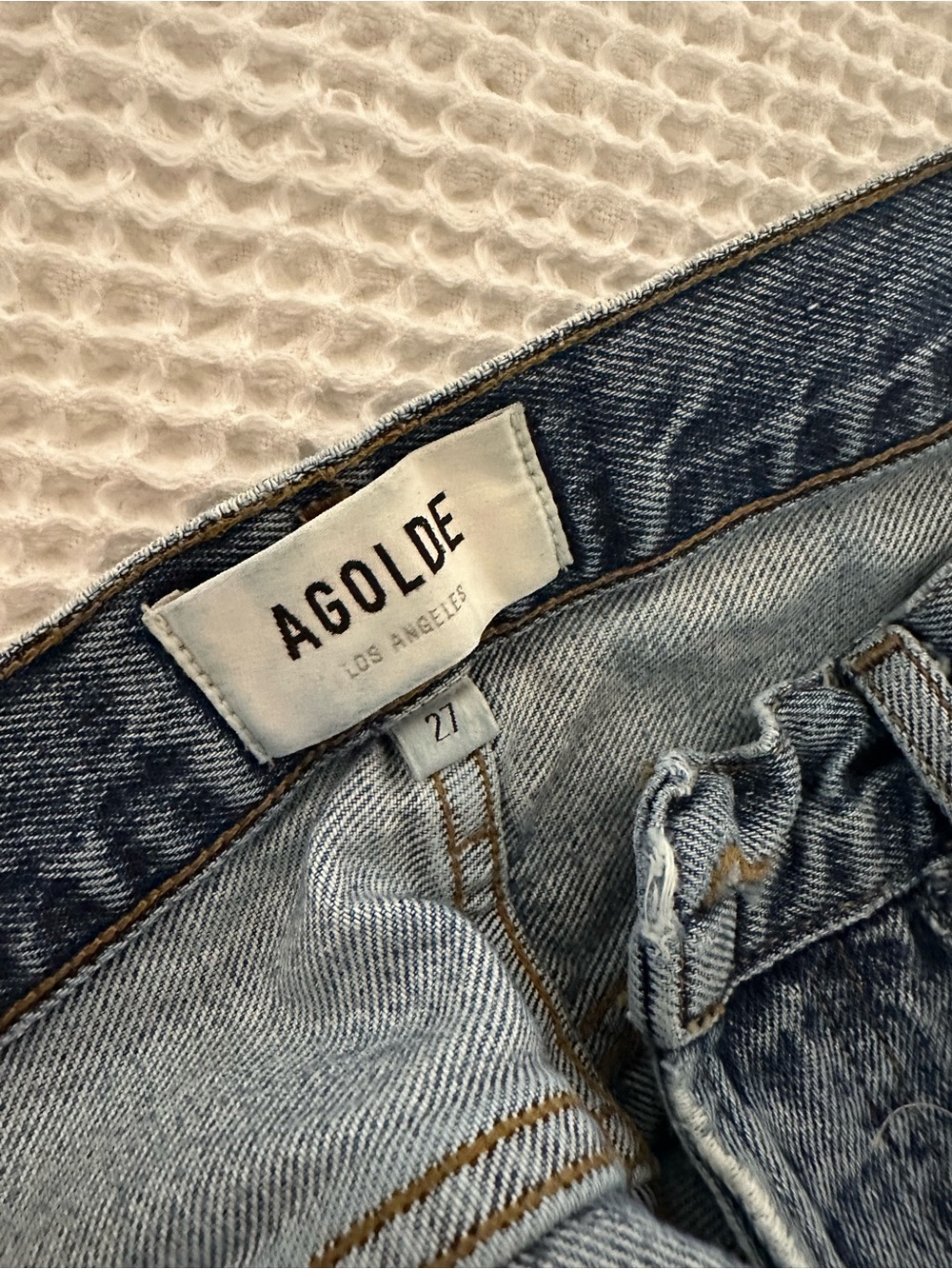 Agolde 90’s Pinch Waist Hi-Rise in stage Blue size 27 - Picture 4 of 5